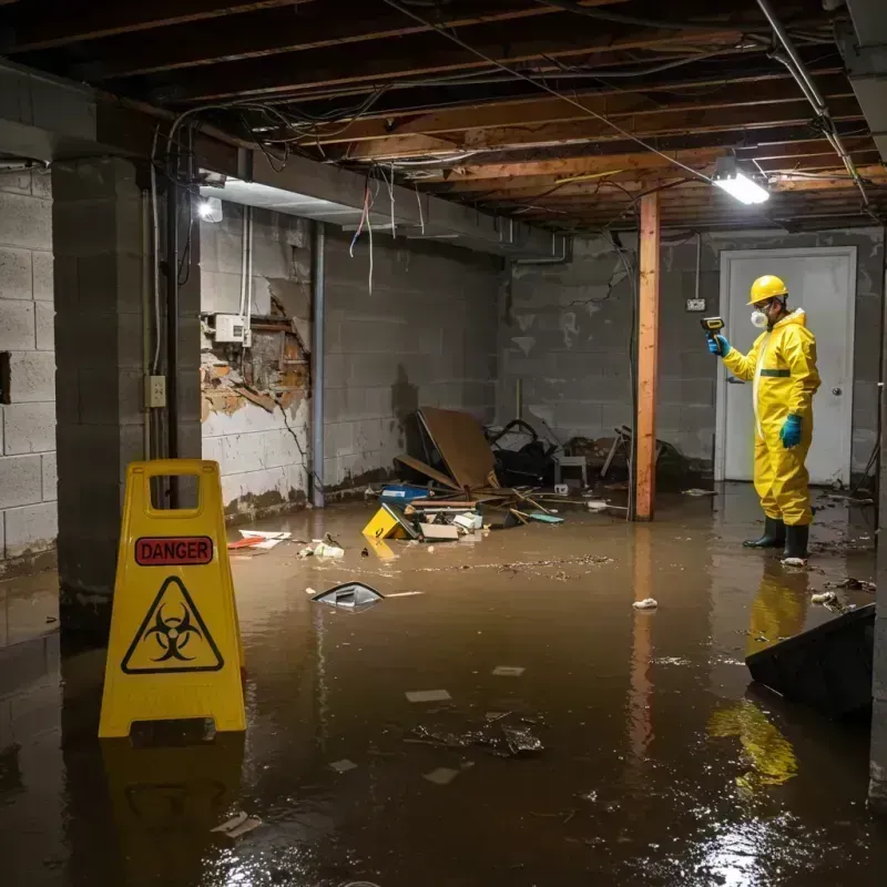 Flooded Basement Electrical Hazard in Camillus, NY Property